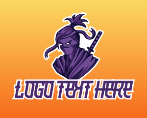 Ninja - Purple Ninja Esports logo design