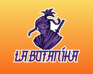 Man - Purple Ninja Esports logo design