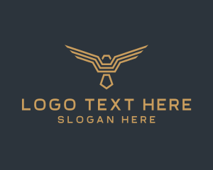 Gold - Premium Geometric Bird logo design