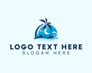 Lagoon - Night Beach Resort logo design