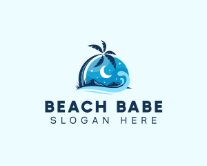 Night Beach Resort logo design