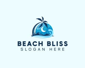 Night Beach Resort logo design