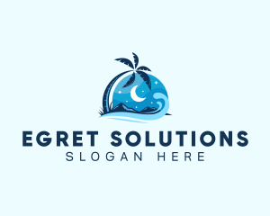 Night Beach Resort logo design