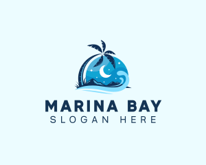 Night Beach Resort logo design