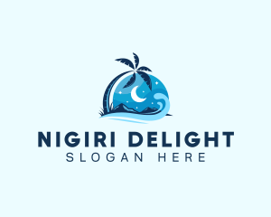 Night Beach Resort logo design