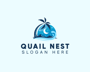 Night Beach Resort logo design