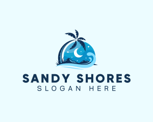 Beach - Night Beach Resort logo design