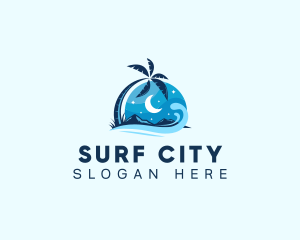 Night Beach Resort logo design