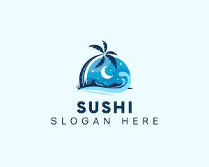 Night Beach Resort logo design