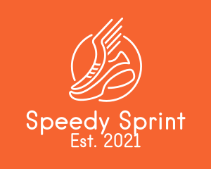 Sprint - Wing Sneaker Shoe logo design