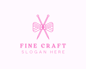 Ribbon Crochet Handicraft logo design