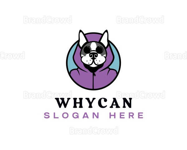 Boston Terrier Dog Hoodie Logo