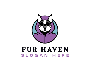 Boston Terrier Dog Hoodie logo design