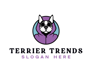 Boston Terrier Dog Hoodie logo design