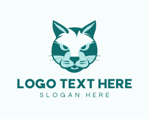 Head - Feline Cat Head logo design