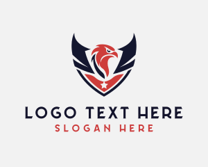 Veteran - Patriotic Eagle Shied logo design