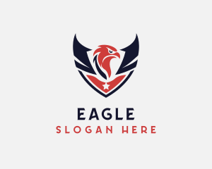 Patriotic Eagle Shied logo design