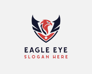 Patriotic Eagle Shied logo design