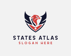 Patriotic Eagle Shied logo design