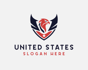 Patriotic Eagle Shied logo design