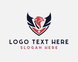 Eagle - Patriotic Eagle Shied logo design