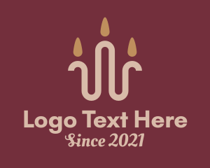Lighting - Massage Spa Candle logo design