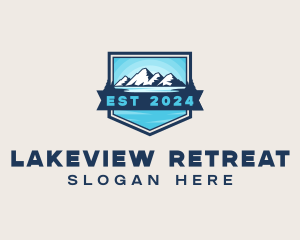 Lake - Mountain Lake Trekking logo design