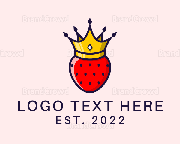 Strawberry Fruit Crown Logo