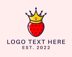 Market - Strawberry Fruit Crown logo design