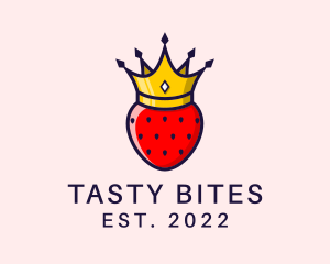 Flavor - Strawberry Fruit Crown logo design