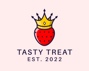 Flavor - Strawberry Fruit Crown logo design