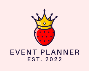 Produce - Strawberry Fruit Crown logo design