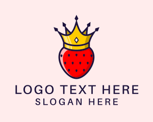 Strawberry Fruit Crown Logo