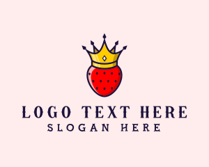 Berry - Strawberry Fruit Crown logo design