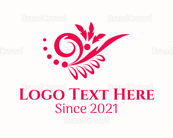 Ornamental Feather Decoration Logo