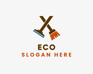 Broom Squeegee Cleaning Company  Logo