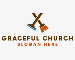 Broom Squeegee Cleaning Company  Logo