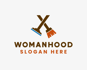 Broom Squeegee Cleaning Company  Logo