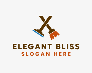 Squeegee - Broom Squeegee Cleaning Company logo design