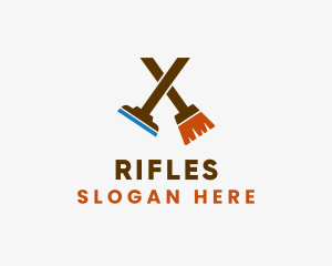 Sweeper - Broom Squeegee Cleaning Company logo design