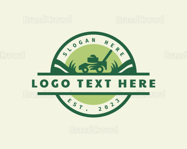 Lawn Mower Landscape Gardening Logo