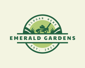 Lawn Mower Landscape Gardening logo design