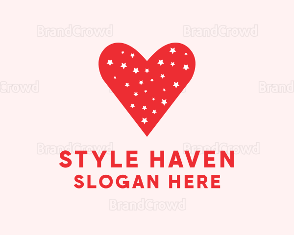 Star Red Love Heart Logo