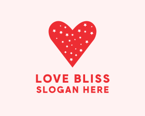 Love - Star Red Love Heart logo design