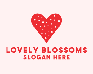 Lovely - Star Red Love Heart logo design