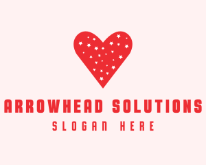 Star Red Love Heart logo design