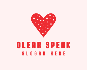 Star Red Love Heart logo design