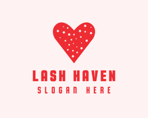 Star Red Love Heart logo design