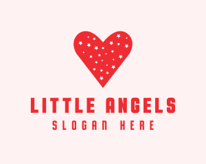 Star Red Love Heart logo design