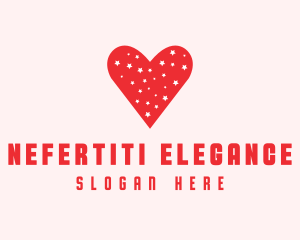 Star Red Love Heart logo design